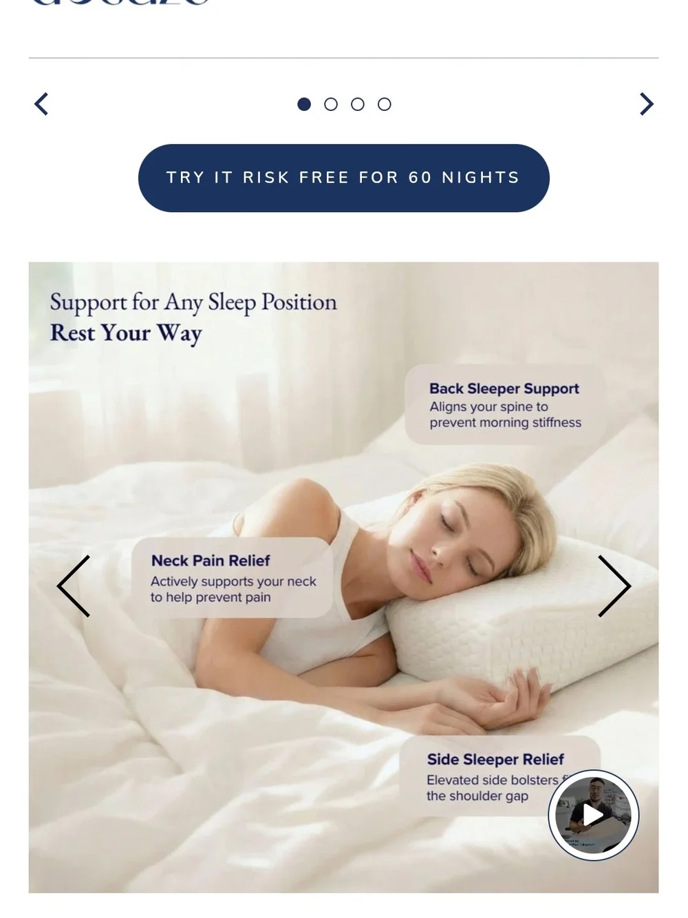 Dosaze Original Contoured Orthopedic Pillow